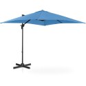 Parasol ogrodowy boczny na wysięgniku kwadratowy 250 x 250 cm niebieski