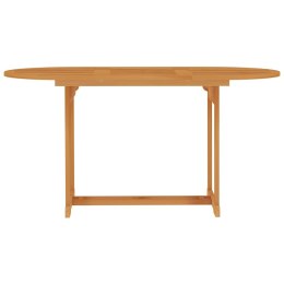 Stół ogrodowy, 150x90x75 cm, lite drewno tekowe