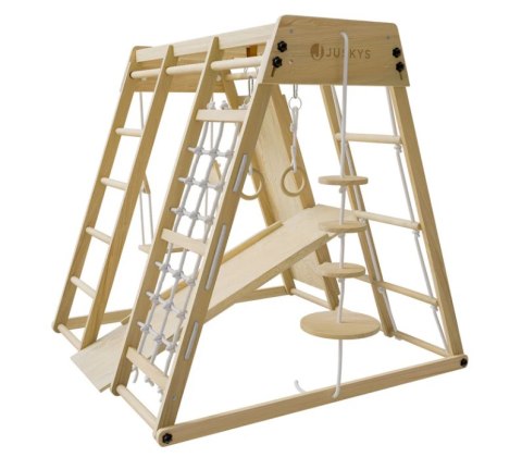 Drewniany plac zabaw do domu dla dzieci ze zjeżdżalnią