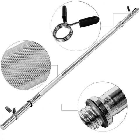 MOVIT® Gryf do podnoszenia ciężarów 200cm, chrom, blokada