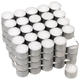 Białe świeczki tea light, bez zapachów, białe, 100 sztuk