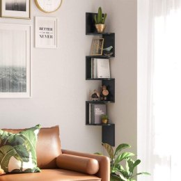 Czarna półka narożna VASAGLE 5 poziomów 20x20x127,5 cm