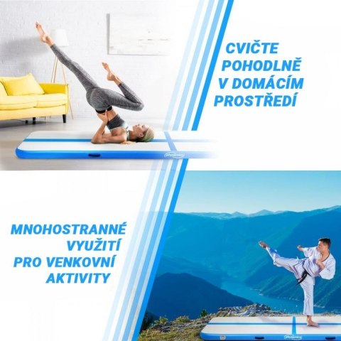 Dmuchana mata Physionics Airtrack, 6 m, niebieska