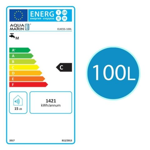 Elektryczny podgrzewacz wody Aquamarin®, 100l, 1,5 kW