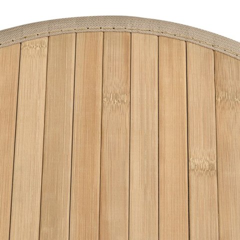 Okrągły kosz na pranie z bambusa 55 l z pokrywą i workiem