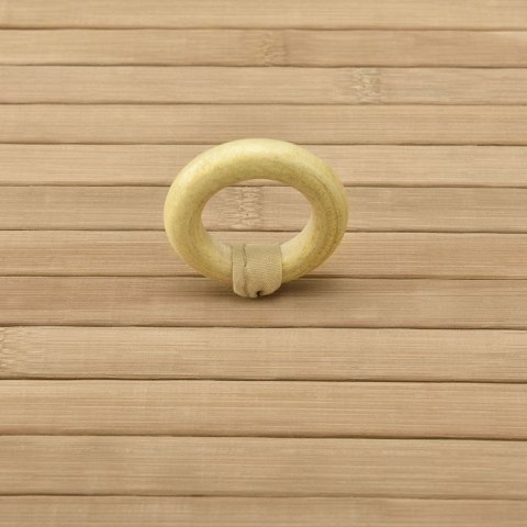 Okrągły kosz na pranie z bambusa 55 l z pokrywą i workiem