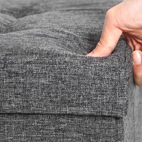 Składana skrzynia z siedziskiem 80l, ciemnoszara, dwustronne