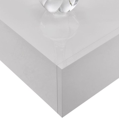 Zestaw 2 wiszących stolików nocnych, białe, 46×30×15 cm