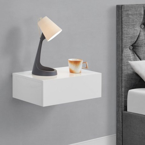 Zestaw 2 wiszących stolików nocnych, białe, 46×30×15 cm