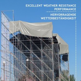 JAGO Plandeka 650 g/m², aluminiowe oczka, szara, 3 × 6 m