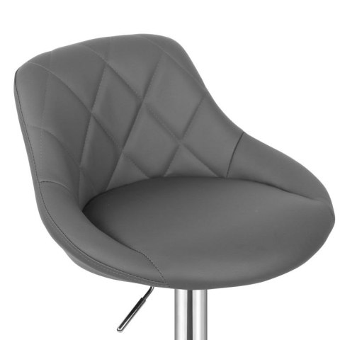 MIADOMODO Krzesło barowe 2szt, bez podłokietnika, szare