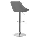 MIADOMODO Krzesło barowe 2szt, bez podłokietnika, szare