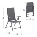 Składane krzesła ogrodowe Calena 2 szt., antracytowe