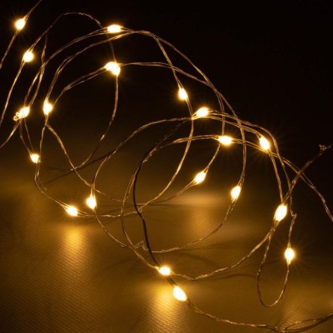 Zestaw 3 przewodów świetlnych 40 LED, ciepła biel