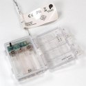 Zestaw 3 świetlnych łańcuchów z timerem - 30 LED, ciepła bil