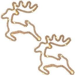 Dekoracja świąteczna renifer 28x29 cm, 20 LED 2 szt