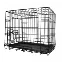 Leopet Składana klatka dla psa 121 x 74 x 80,5 cm XXL czarna