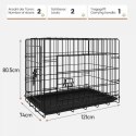Leopet Składana klatka dla psa 121 x 74 x 80,5 cm XXL czarna