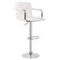 MIADOMODO Krzesło barowe 2 szt, z podłokietnikami, białe