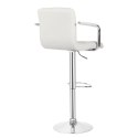 MIADOMODO Krzesło barowe 2 szt, z podłokietnikami, białe