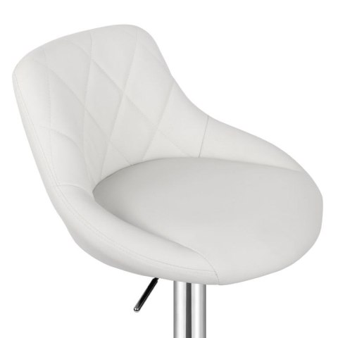 MIADOMODO Stołek barowy 2 szt, bez podłokietnika, biały