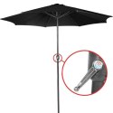 MIADOMODO Parasol z klamką 250 cm, czarny