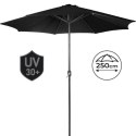 MIADOMODO Parasol z klamką 250 cm, czarny
