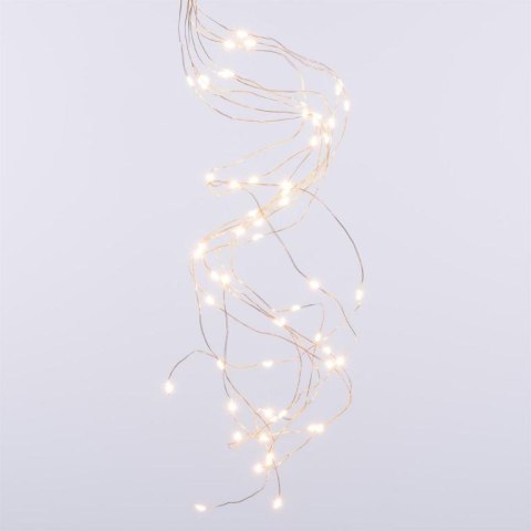 Oświetlenie LED srebrny przewód, zestaw 2 szt, ciepła biel,