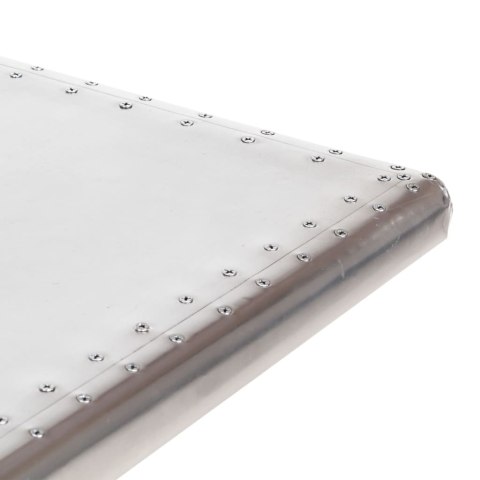 Biurko Aviator, srebrne, 112 x 50 x 76 cm, metalowe