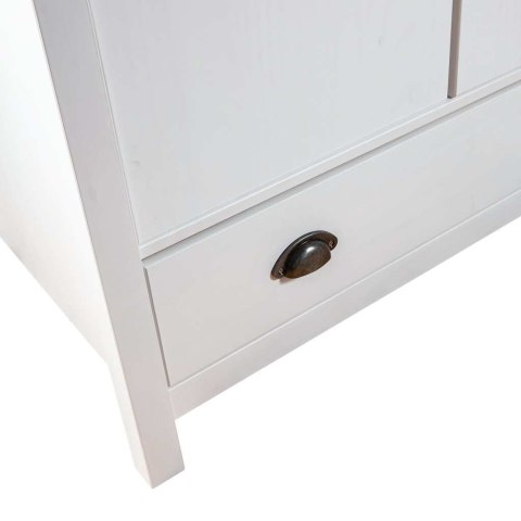 Szafa dwudrzwiowa Hill, biała, 89x50x170 cm, lita sosna