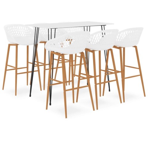 7-częściowy zestaw mebli barowych, biały