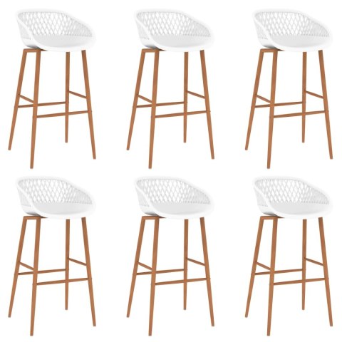 7-częściowy zestaw mebli barowych, czarno-biały