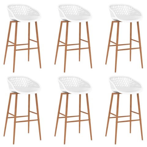 7-częściowy zestaw mebli barowych, czarno-biały