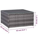 8-cz. zestaw wypoczynkowy do ogrodu, poduszki, rattan PE, szary