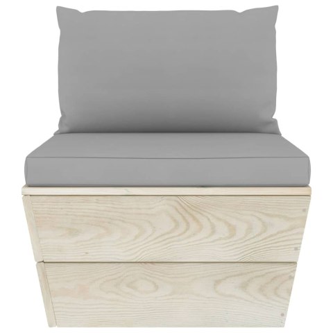 6-cz. zestaw wypoczynkowy z palet, z poduszkami, świerk