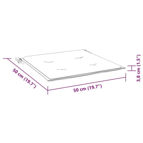 Krzesła ogrodowe z poduszkami, 2 szt., drewno tekowe i stal