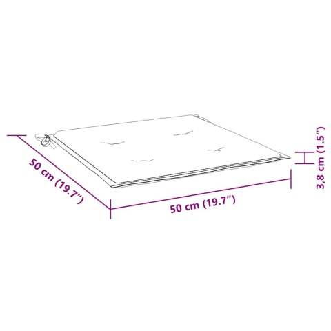 Krzesła ogrodowe z poduszkami, 2 szt., drewno tekowe i stal