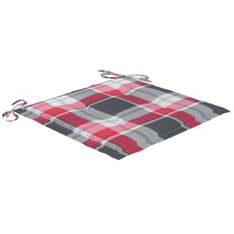 Krzesła ogrodowe z poduszkami, 2 szt., drewno tekowe i stal