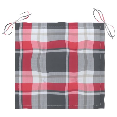 Krzesła ogrodowe z poduszkami, 2 szt., drewno tekowe i stal