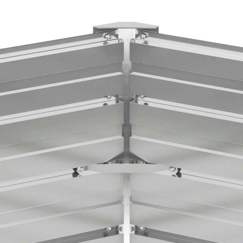 Podwyższona donica, brązowa, 129x129x77 cm, galwanizowana stal