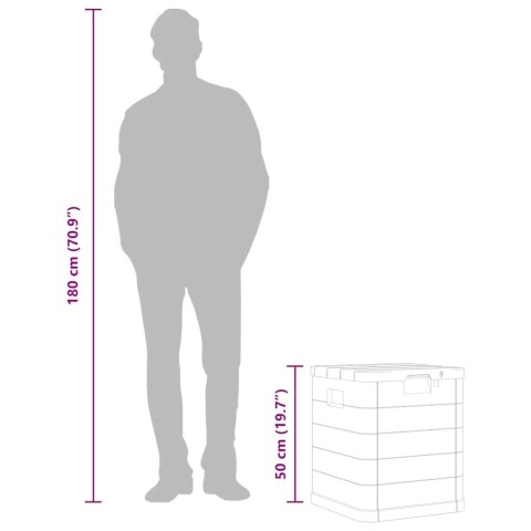 Skrzynia ogrodowa, 90 L, jasnoszara