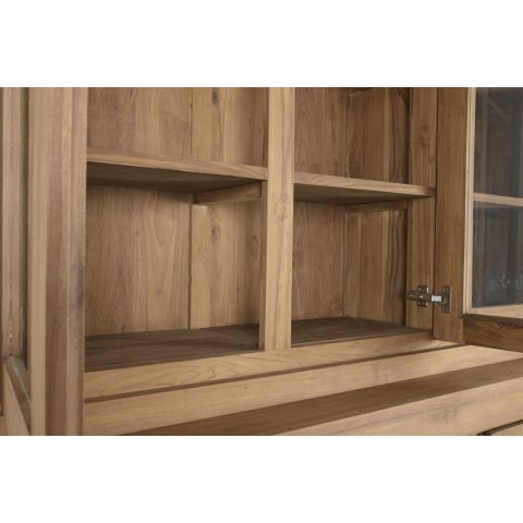 Ekspozytor stojący Home ESPRIT Szkło drewno tekowe 160 X 45 X 210 CM