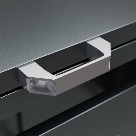 Metalowy schowek na 3 kosze na śmieci, antracyt 197×116×80cm