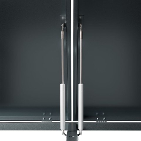 Metalowy schowek na 3 kosze na śmieci, antracyt 197×116×80cm