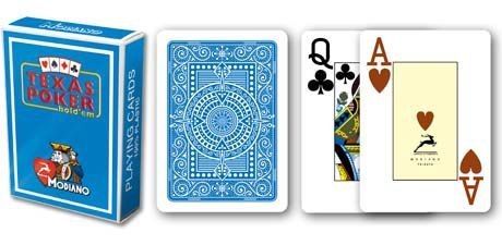 Modiano 2 rogi 100% karty plastikowe - jasno niebieskie