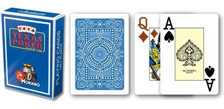 Modiano 2 rogi 100% karty plastikowe - niebieskie