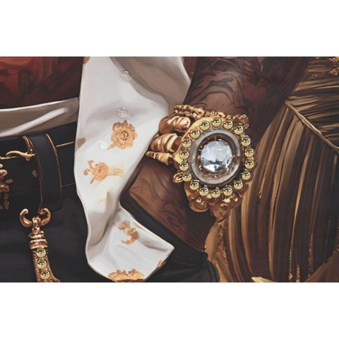 Płótno Home ESPRIT Krowa Nowoczesny Byk Lakierowany 62 x 4 x 122 cm (3 Sztuk)