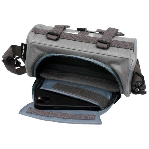 SAKWA TORBA ROWEROWA 2W1 NA KIEROWNICĘ DUNLOP - SZARY