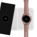 3w1 Ładowarka sieciowa Samsung Trio indukcyjna do telefonu / Galaxy Watch / Buds - biała