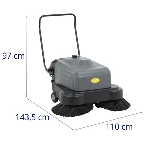 Zamiatarka akumulatorowa 2 szczotki 46 cm 4000 m2/h